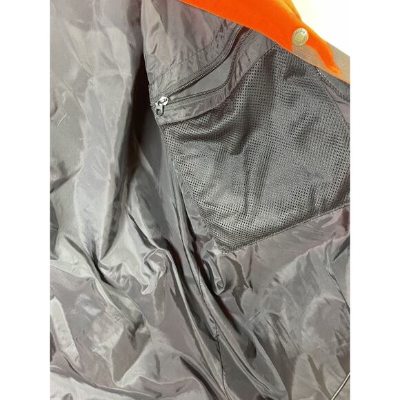 Cabelas Orange Camp Hunting Jacket Quilt Lined Size Large Insulated Outdoors - Picture 7 of 11